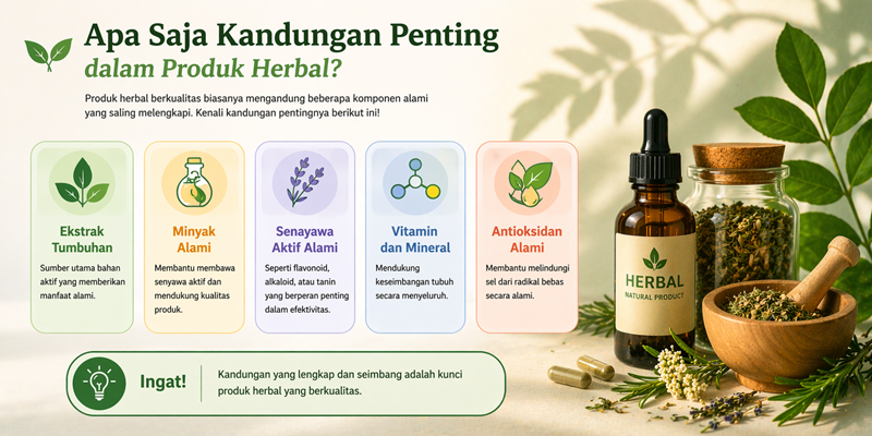 Apa Saja Kandungan Penting dalam Produk Herbal