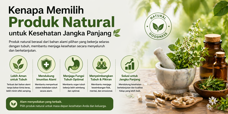 Kenapa Memilih Produk Natural untuk Kesehatan Jangka Panjang?