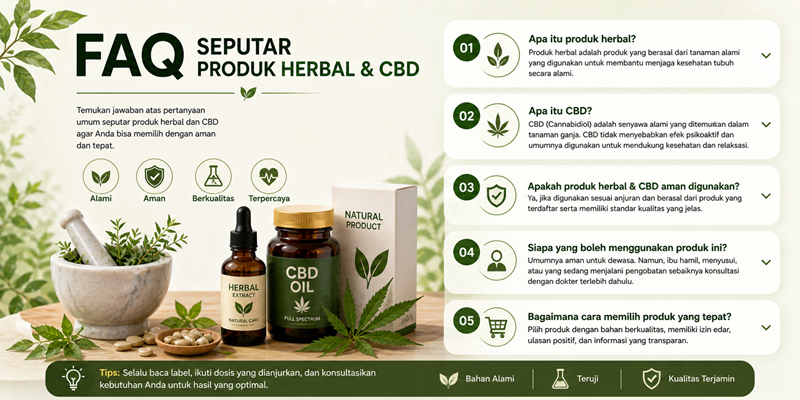 FAQ Seputar Produk Herbal & CBD: Semua yang Perlu Anda Ketahui